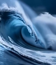  大海汹涌海浪特写(3)4143#竖屏 	 