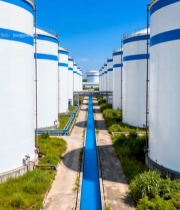  大型储油罐工厂全景2718#竖屏 	 