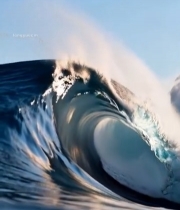  大海翻涌的浪花特写5071#竖屏 	 