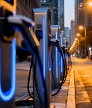  城市街道新能源汽车充电桩(1)6014#竖屏 	 