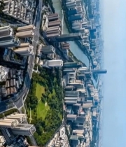  城市建筑鸟瞰全景1422#竖屏 	 