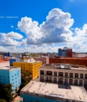  城市建筑鸟瞰全景(1)6709#竖屏 	 