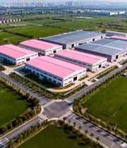  厂房航拍全景素材3614#竖屏 	 