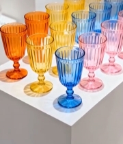  彩色高脚玻璃杯展示5495#竖屏 	 