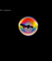  彩色肥皂泡特写画面887#竖屏 	 