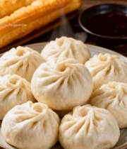  包子油条中式早餐实拍4324#竖屏 	 