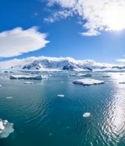  北极冰川海面全景素材4741#竖屏 	 