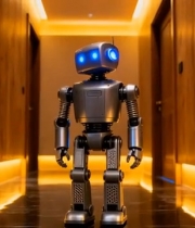  走廊中的机器人5867#横屏 	 